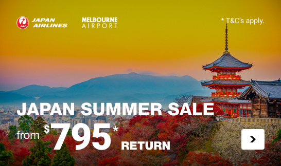Melbourne to Japan Sale deal